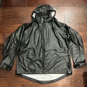 Men's Waterproof Black Raincoat